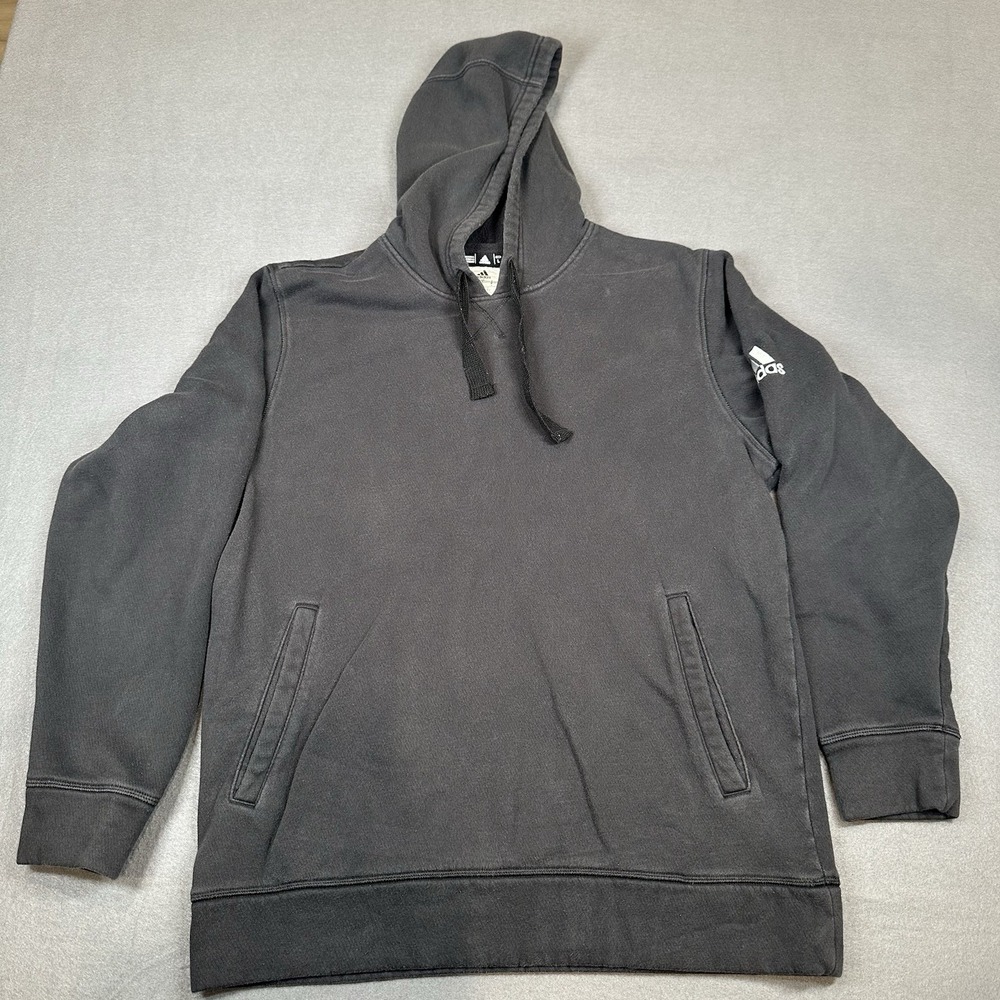 Adidas‎ Men's Pullover Hoodie Faded Black Size Large Vintage Look